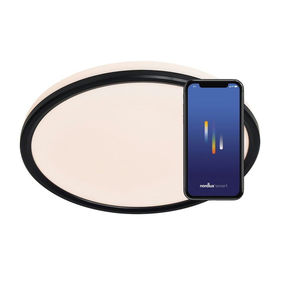 Nordlux LivaSmart Plafonnier Connecté Noir​,​ 2700-6500K​,​ 2100lm