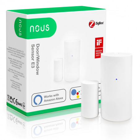 NOUS - DÉTECTEUR D'OUVERTURE DE PORTE OU FENÊTRE ZIGBEE 3.0 TUYA