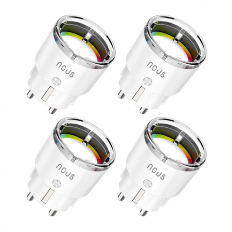 NOUS - LOT DE 4X PRISE INTELLIGENTE ZIGBEE 3.0 + MESURE DE CONSOMMATION
