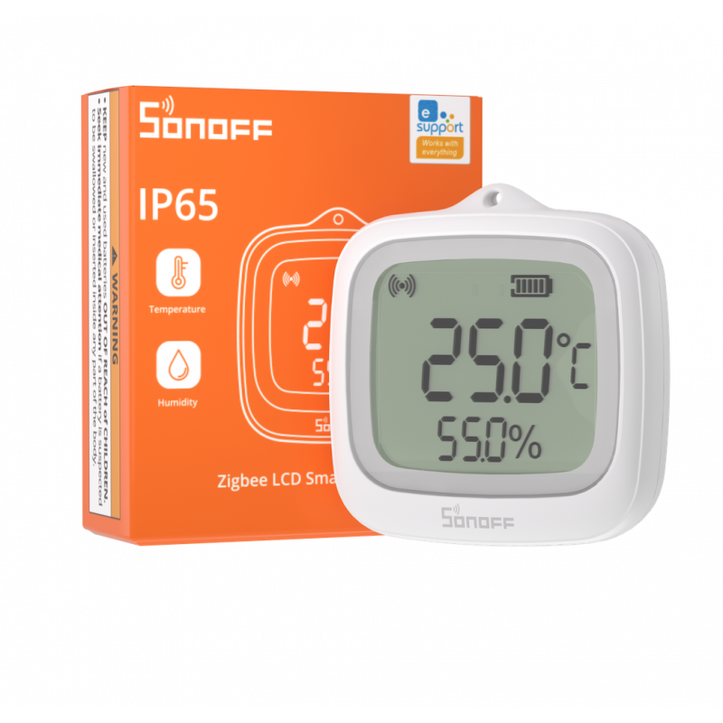 SONOFF - Capteur de température et humidité Zigbee IP65 avec écran