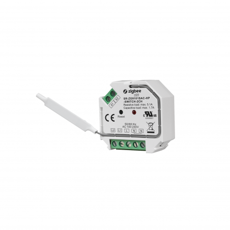 SUNRICHER - MODULE ON/OFF 2 SORTIES AVEC MESURE DE CONSOMMATION ZIGBEE 3.0