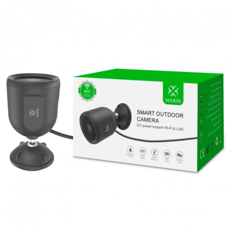 WOOX - CAMÉRA EXTÉRIEURE FILAIRE WIFI OU ETHERNET (TUYA SMARTLIFE, GOOGLE ASSISTANT ET ALEXA)