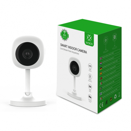 WOOX - CAMÉRA INTÉRIEURE FILAIRE WIFI (TUYA SMARTLIFE, ALEXA ET GOOGLE ASSISTANT)