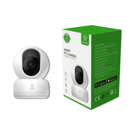 WOOX - CAMÉRA INTÉRIEURE WIFI MOTORISÉE 360° PTZ (TUYA SMARTLIFE, ALEXA ET GOOGLE ASSISTANT)